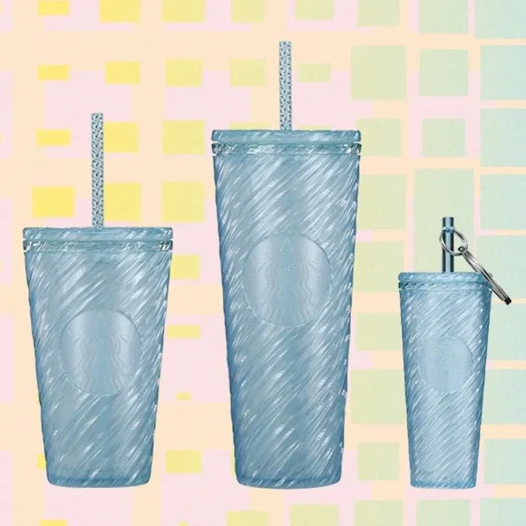 Starbucks Light Blue Swirl Cold Cup Venti 24 oz Summer 2024 NWT - Picture 1 of 8